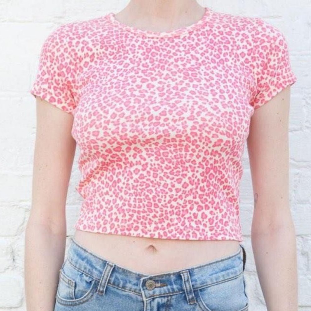 Brandy Melville Ashlyn Pink Leopard Top